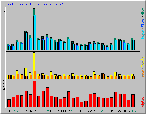 Daily usage for November 2024